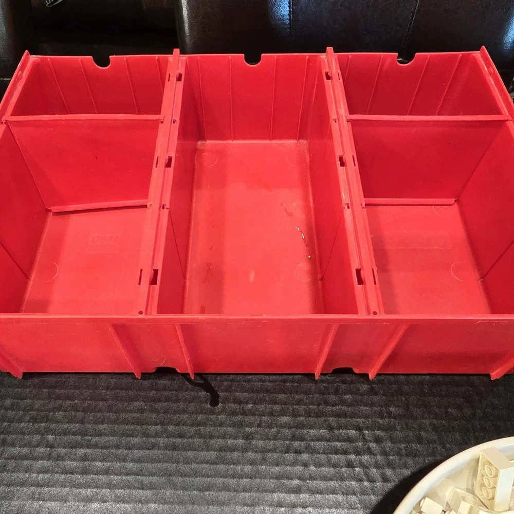 Vintage Red Yellow‎ 1980s Lego Classic Case Full Of Classic Bricks Color